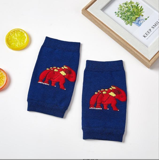 Summer Cotton Cartoon Dinosaur Knee Pads for Kids Aged 2-10 - Baby Crawling & Knee Protection