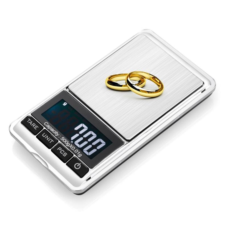 Digital Pocket Jewelry Scale High Precision Portable Scale Steelyard 0.1 G Reloading Compatible for W/ Jewelry & Gems
