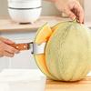 Edelstahl-Wassermelonenschneider mit Holzgriff, 2-in-1 Flaschenöffner, Multifunktions-Obstschneider für Melonen & Äpfel, Rostfrei, Unverzichtbar