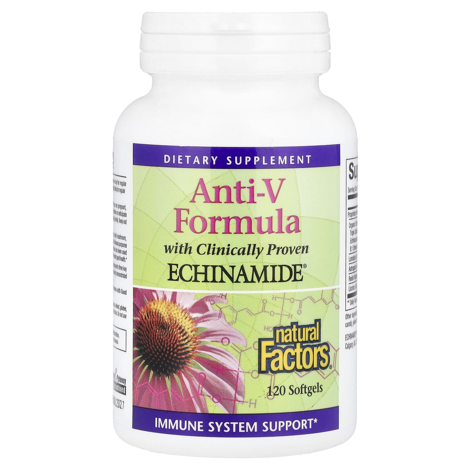 

Clinically Proven Anti-V Formula with Echinamide®, 120 Softgels