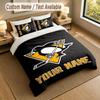 Sada povlečení 1 povlak na přikrývku 2 povlaky na polštář Potisk Pittsburgh Penguins Měkké ložní prádlo Dekorace ložnice