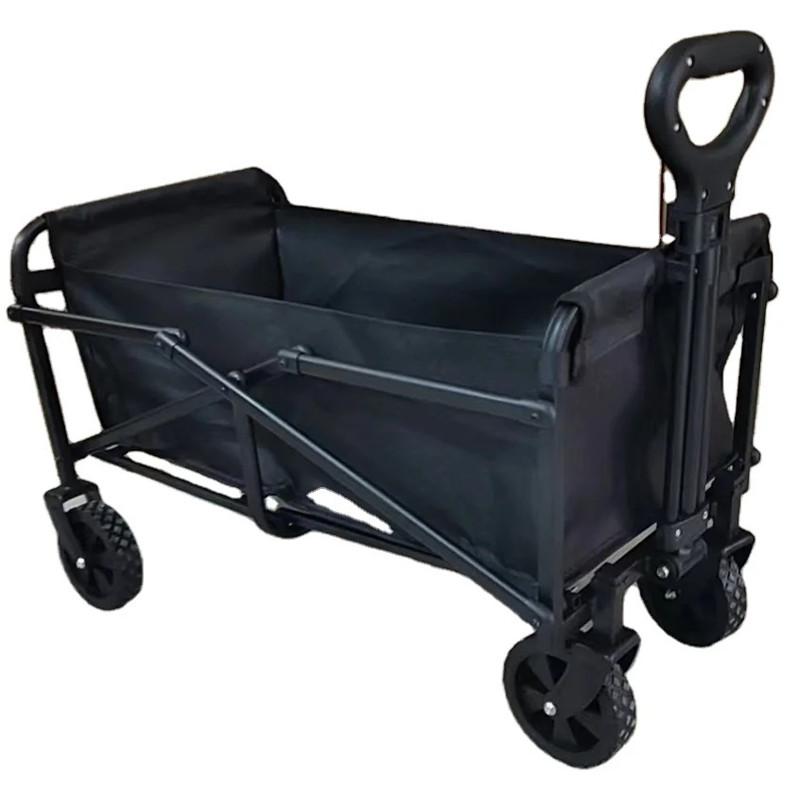 Collapsible Folding Utility Beach Cart Wagon Heavy Duty Large Capacity Fold Wagon Ourdoor Trolley Portable Garden Camping Cart