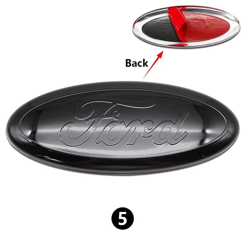 New 2026 Car Sticker 22.5x9cm Metal Front Rear Emblem Badge Trunk Hood Aluminum Decal 1PC for Ford Fusion Focus Fiesta Kuga Mond