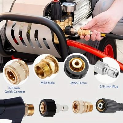 2 Stück Schnellanschluss Hochdruckreiniger Adapter Set M22 Schwenkbarer Hochdruckreiniger Anschluss Autowäsche