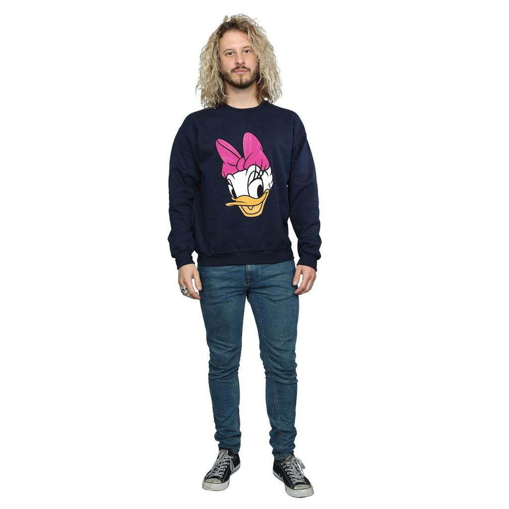 Disney Mens Daisy Duck Head Painted Sweatshirt
