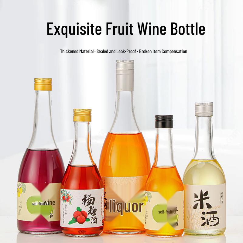 New Arrival Frosted Glass Wine Bottle – Transparent, Sealed, and Ideal for Baijiu or Homebrew
