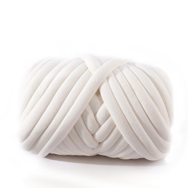 New Velvet Core-Spun Yarn for DIY: 3cm Thick Handmade Blanket, Pillow, Wool Fabric, Strip Yarn, Cat Bed.