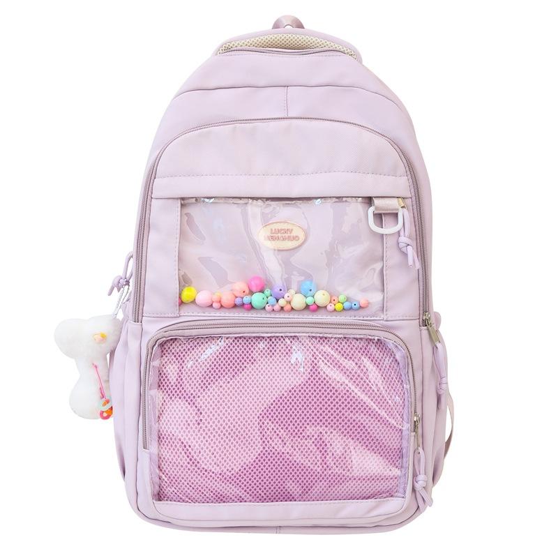 Schoolbag Japanese new backpack girl transparent baby bag campus large capacity backpack pain bag student schoolbag wholesale