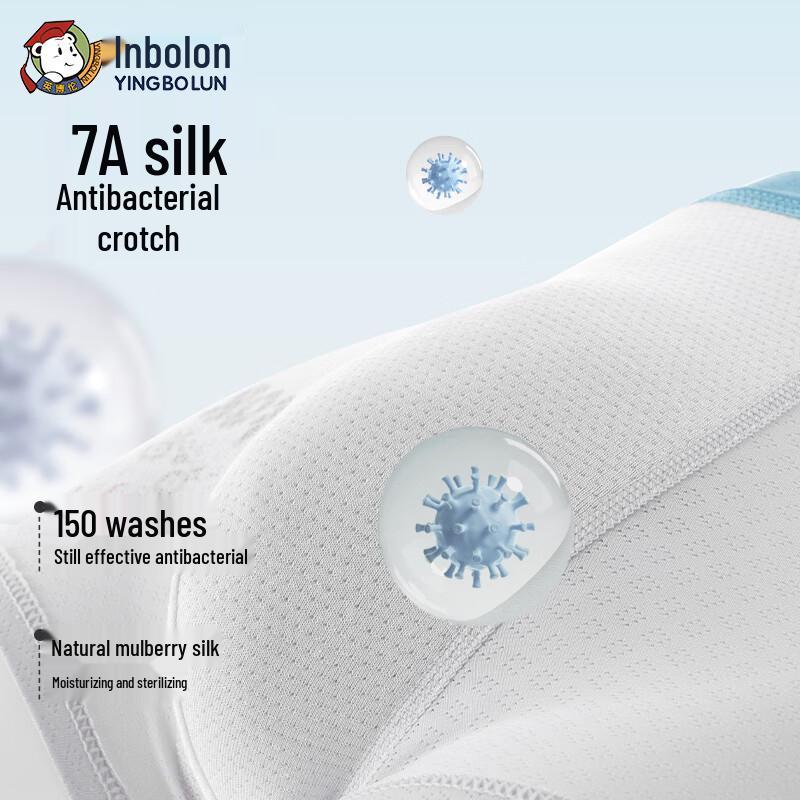 Yingbolun Boys' Seamless Antibacterial Breathable Boxer Briefs