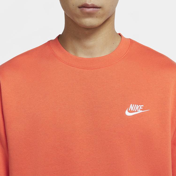 Nike Sportswear Club Fleece Sweatshirt Men Tops Orange BV2663-837