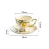 European Coffee Cup and Saucer Teapot Afternoon Tea Cup Lemon Pattern Ceramic Teacup Kettle Dessert Plate Drinking Utensil Gifts