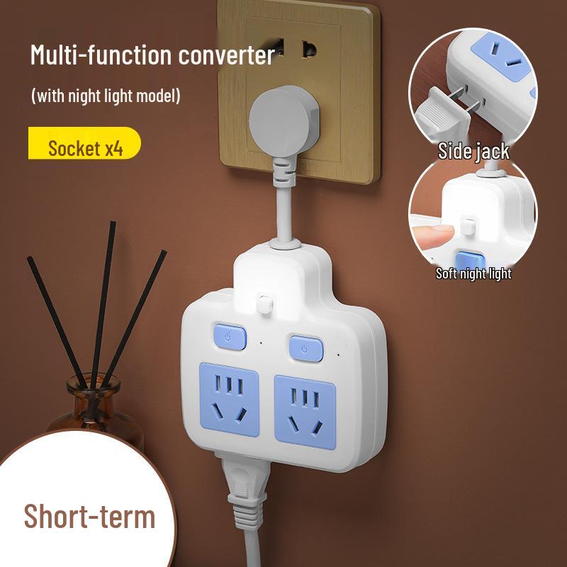 Multi-Hole Wireless Power Strip with Extension Cord