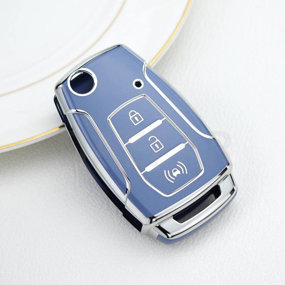 TPU Remote Key Case Cover For Korean Ssang Yong Key Case for SsangYong Kyron 2 Sanka Actyon Korando Tivoli Musso Keychain