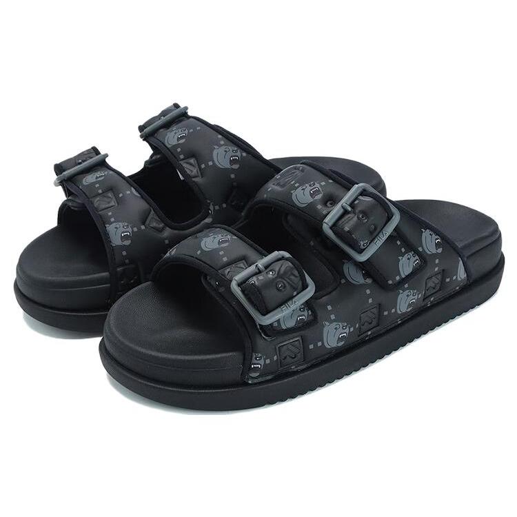 New FILA Lucia Sandals 'Black Teal' Women's F12W322506FBA