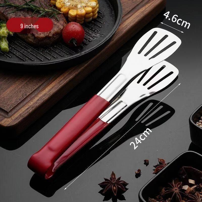 ZISIZ Extra Thick 304 Stainless Steel Food Tongs