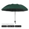 Men's and Women's Large Folding Umbrella, Dual-Purpose Sun and Rain Umbrella, Manual Opening, Black Coating for Sun Protection, Business Advertising