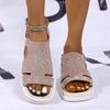 Summer New Cross Platform Buckle Rivets European and American Large Size Beach Casual Sandals