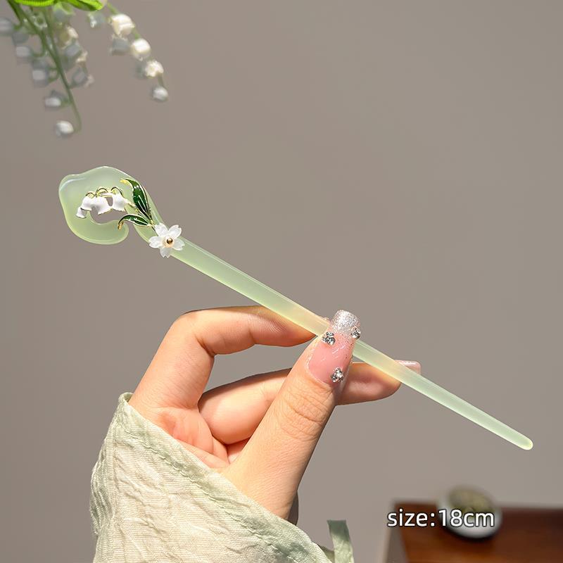 Vintage Maiglöckchen Fransen Haarstäbe Modische weibliche Haarnadel Haarstab weiblicher Haarschmuck