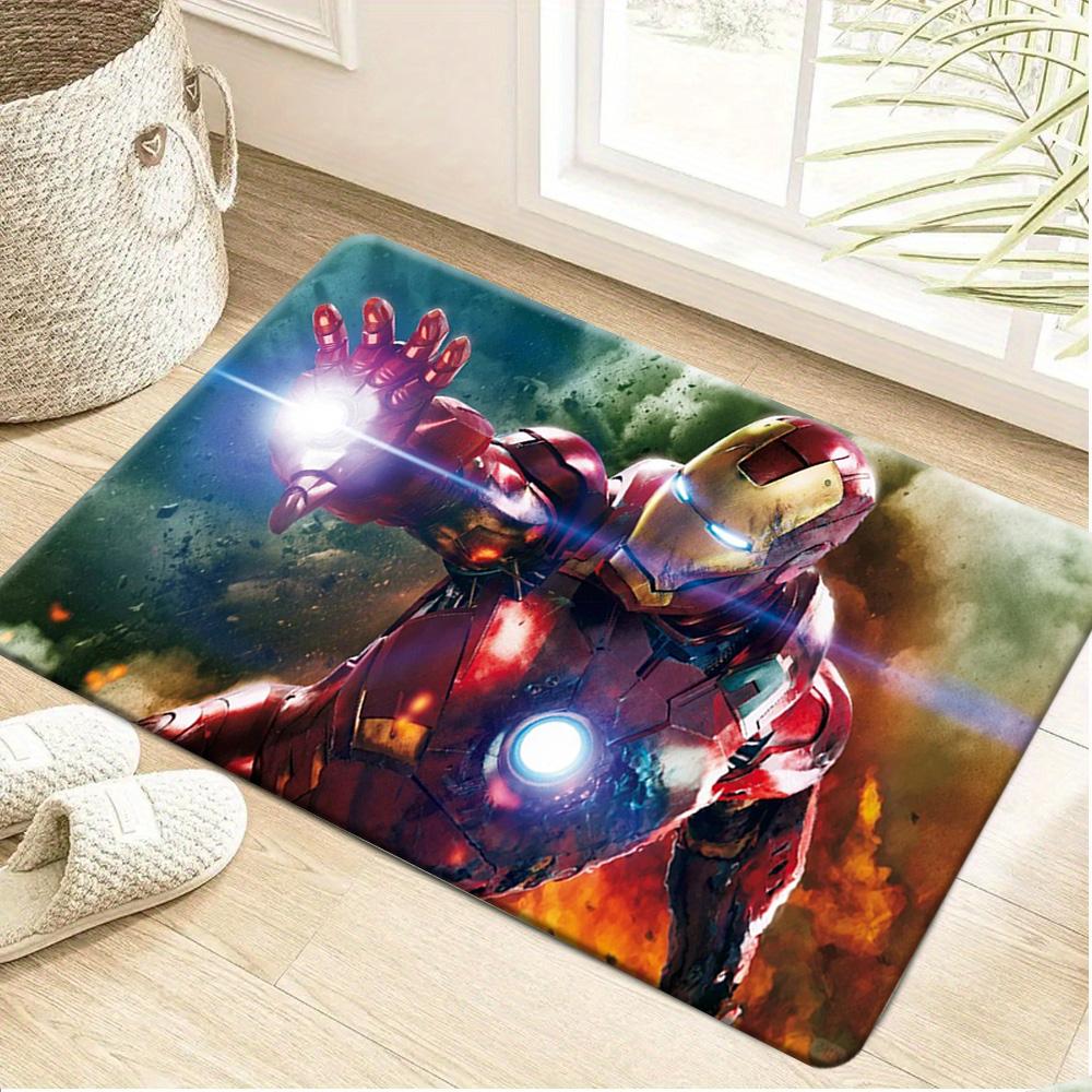 1 vnt. Marvel tematikos spausdintas durų kilimėlis, flanelinis stačiakampis kilimas, tinkantis skalbti mašinoje, dekoratyvinis durų kilimėlis, virtuvės kilimėlis, lauko kilimėlis, W