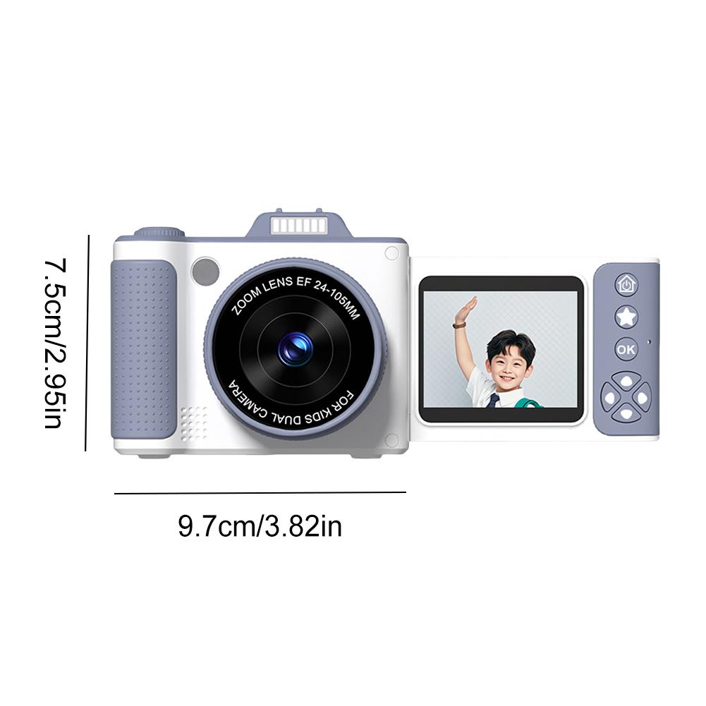 Compact Digital Photography Camera 8X Zoom Vlog Video Recorder 180° Flip 2.4 Inch Screen Childrens Camera  for Girls Boys