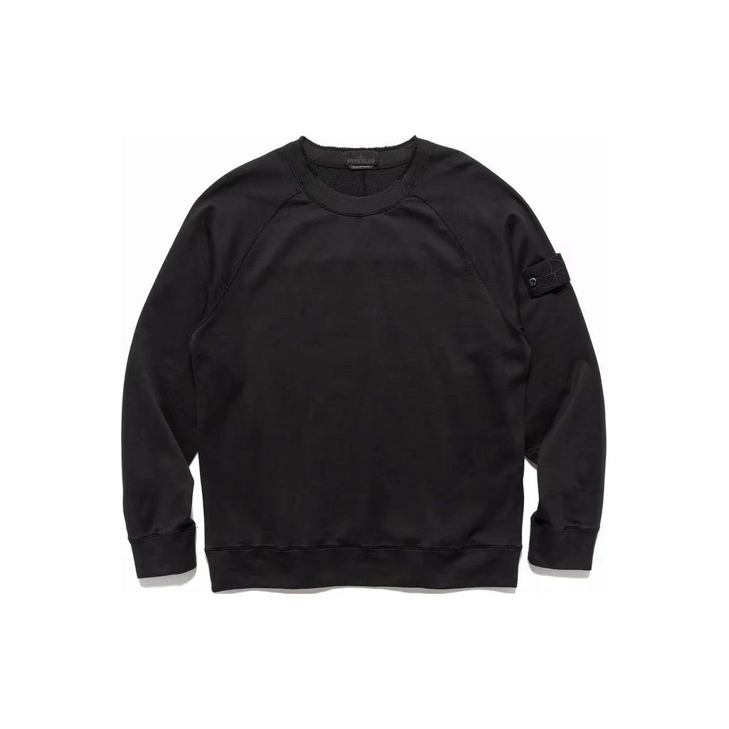 STONE ISLAND Ghost Crewneck Sweatshirt Black Men Streetwear 8015654F3-V0029