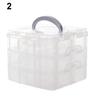 Plastic 3 Tiers Portable Detachable Storage Box Transparent Container Organizer