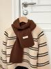 Knitted scarf women's autumn and winter warm solid color couple scarf