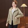 Stylish Spring Windbreaker for Middle-Aged Women - Lightweight, Fashionable, Large Size Jacket for Spring and Autumn