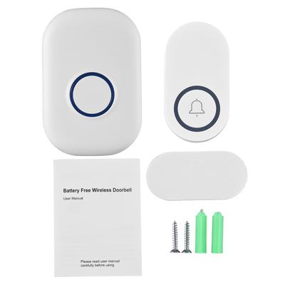 פעמון דלת אלחוטי עמיד במים IP44 פעמון דלת 656 רגל טווח ערכת פעמון דלת ניידת עם 32 מנגינות 4 רמות עוצמה עבור