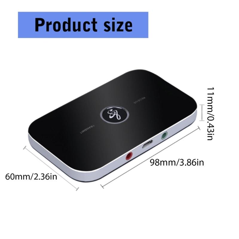 USB 3.5mm Wireless Auditory Adapter 2 in 1 Bluetooth-compatible Transmitter Receiver for Home Stereo Systems