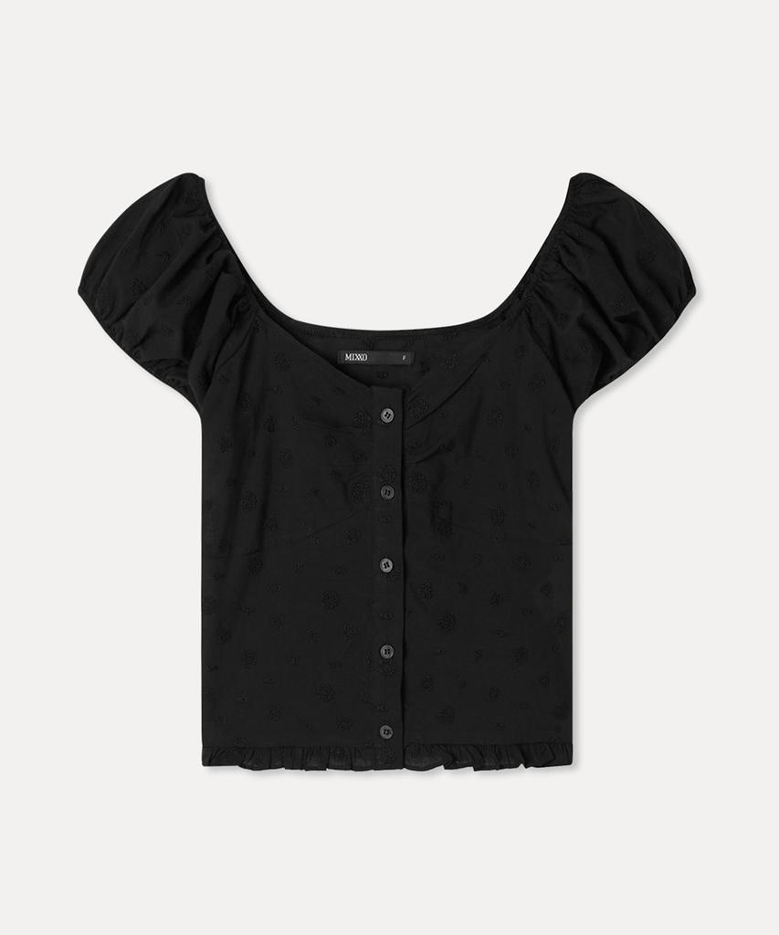 MIXXO Eyelet Fleece Blouse_Miwbwg50Ms