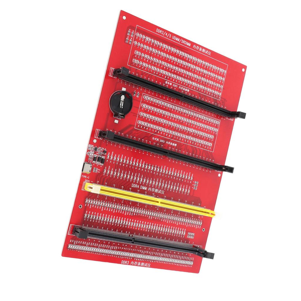 RAM Memory Diagnostic Analyzer 4 in 1 Desktop DDR3 DDR4 DDR5UDMM DDR5RDIMM Tester Card with Light