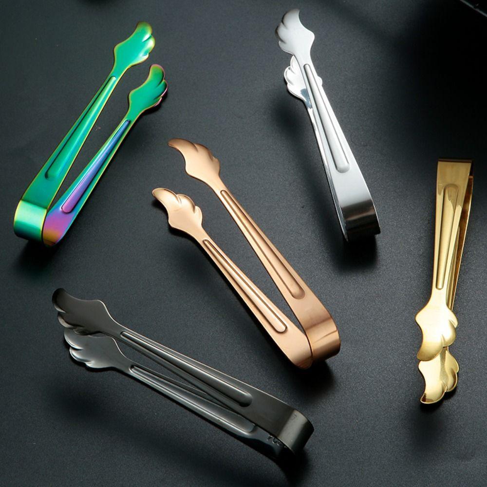Stainless Steel Sugar Tong Colorful BBQ Clip Multifunction Coffee Sugar Clip  Hotel