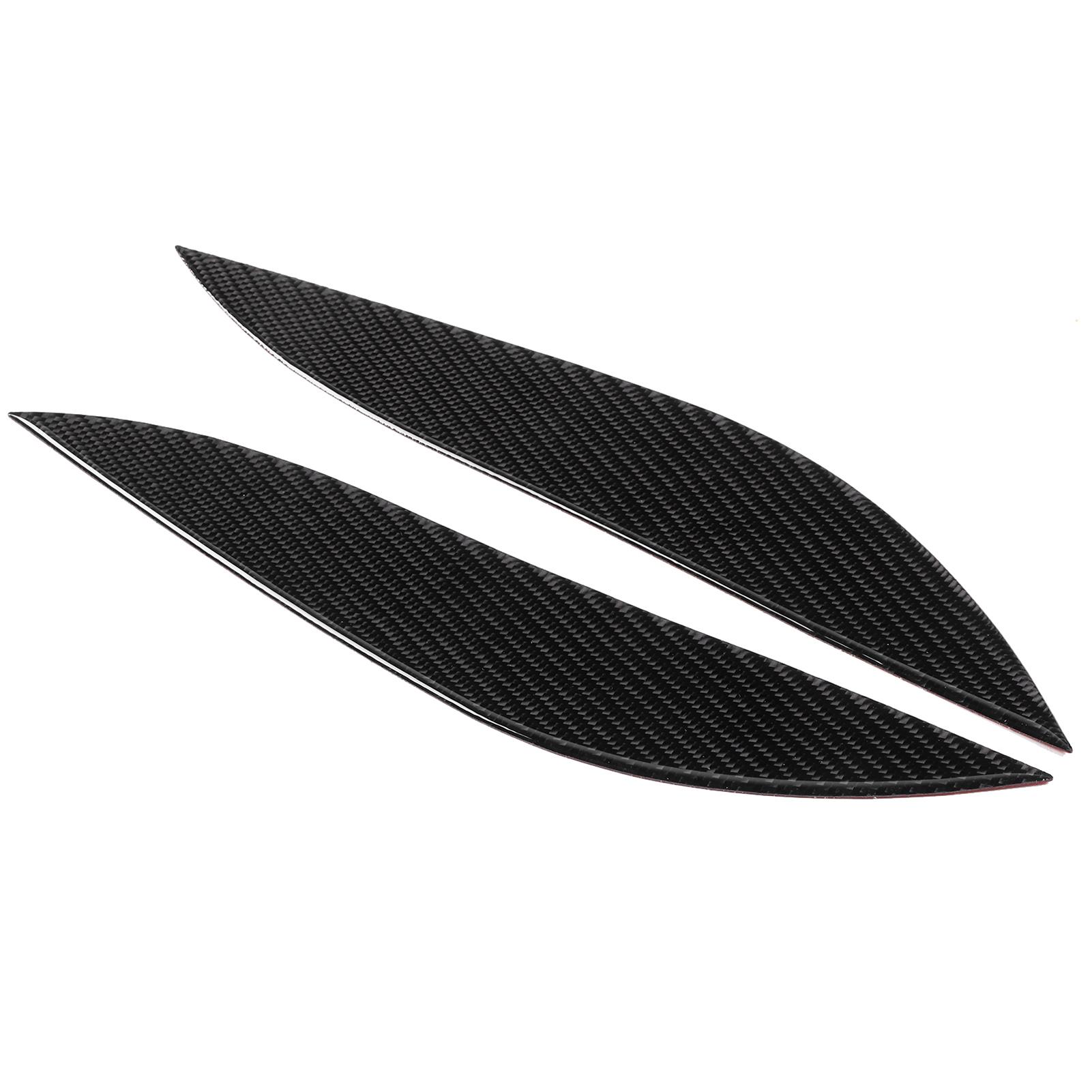 

Pair Carbon Fiber Headlight Eyebrows Eyelids Cover Decal Fit for Honda Civic 2001‑2003