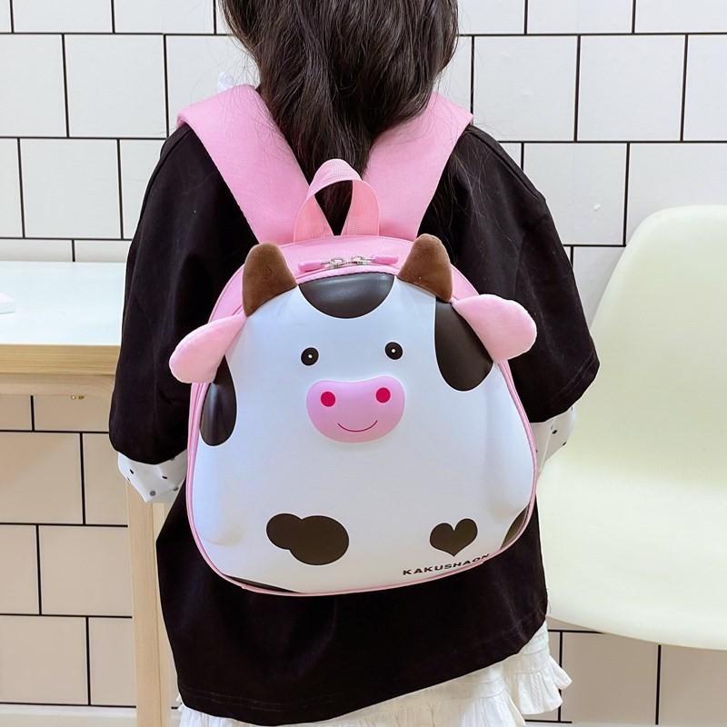 Cute Girl Backpack For Kids Pvc Animal Pattern With Breathable Straps For School Use