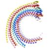 Colorful Ball Bead Connector Chain 20/12cm Fits KeyRing Key Iron Chain Dolls Label DIY Jewelry Making Toy Hanging Chain