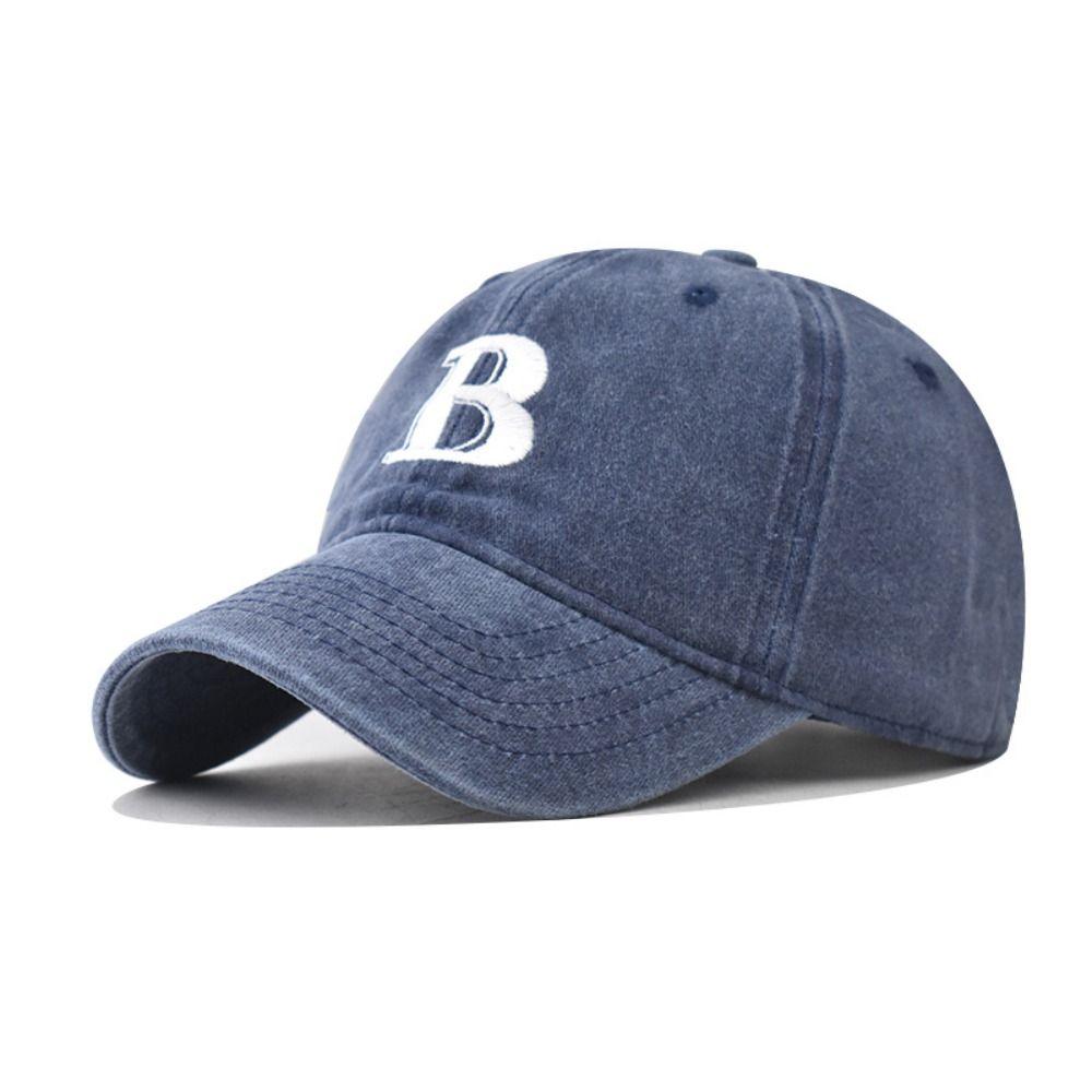 Vintage Denim Baseball Cap Cotton Dad Tucker Hat Adjustable Peaked Hats  for Men Women