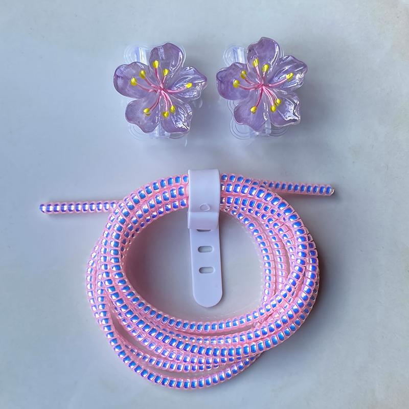 Colorful Floral Laser Printed Round Charger Cable Protector Universal Type-C Data Line Anti-break Protective Sleeve