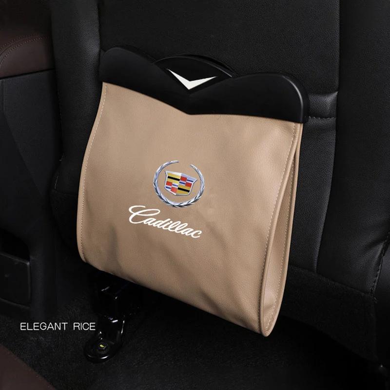 Auto Umweltfreundliche Lederspeicherbox Müllbeutel für Cadillac Escalade CTS CT5 CT6 ATS SRX XTS XT5 STS BLS Auto Zubehör