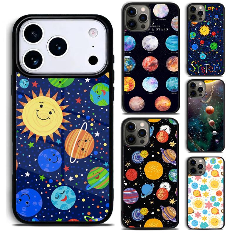 Solar System Planet Constellations Phone Case For iPhone 17,16e,15,14,13,12,11,Mini,Pro,MAX Soft Silicone Cover