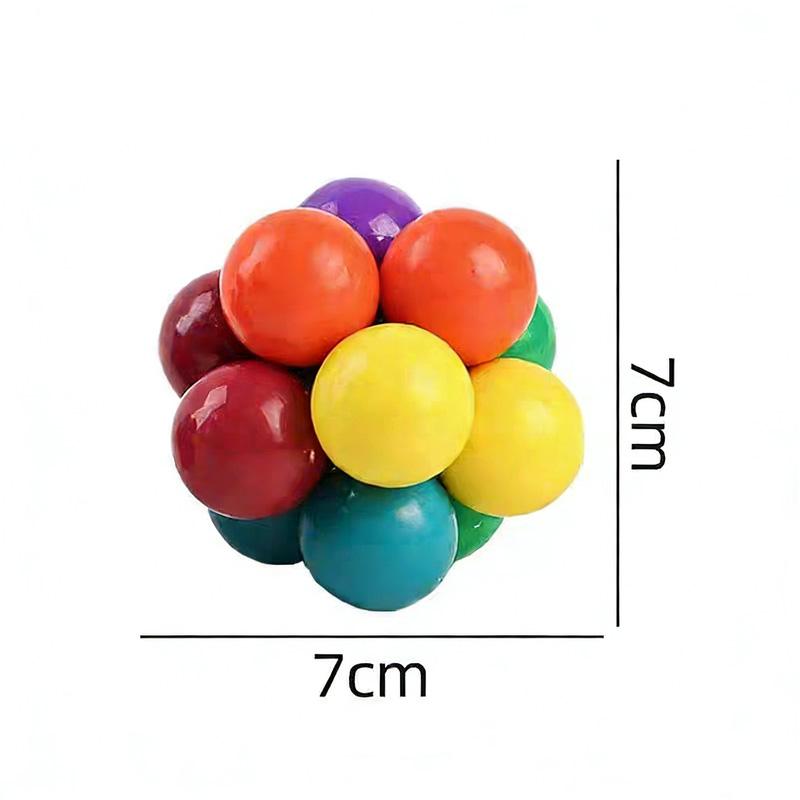 Big Sensory Rainbow Balls Fidget Toys ADHD Autism Stress Relief Calm Down for Teen Kids Boys Girls Easter Basket Stuffers Gifts