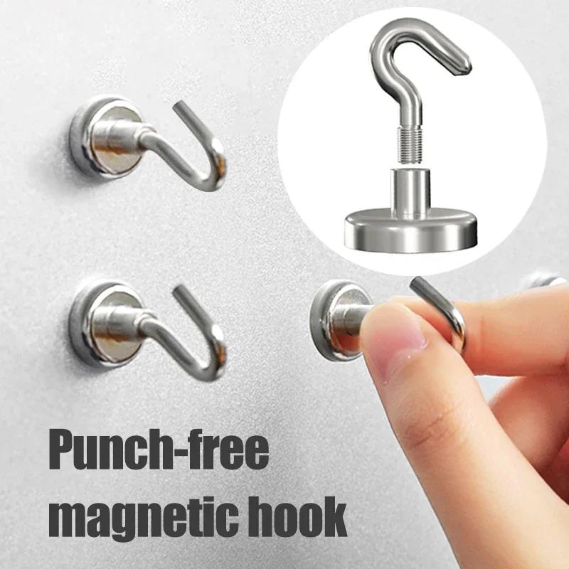 10-50PCS Strong Magnetic Hooks Multi-Purpose Storage Hooks Home Kitchen Bar Storage Hooks Key Storage Hooks Bathroom Hangers