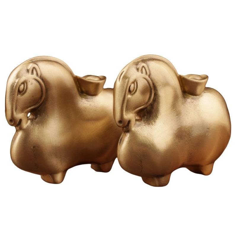 Pure Brass With Money Handle Piece, Buddha In Hand Plaything, Small Zodiac Horse Yuanbao Hanging Ornament, Craft Decoratio