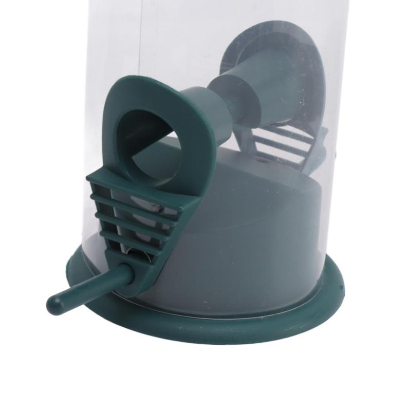 2 Set Bird Tube Feeder Plastic Transparent Hanging Finch Feeder Garden Decoration With 2 Vents 2 Ports