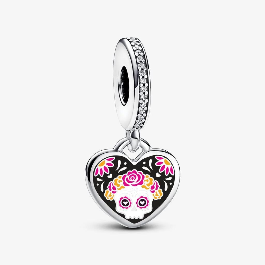 Black Spider Skeleton Charm Bead Components Skeleton Cat Poker Bead Component Pendant Bead Component Compatible With Copper Metal Authentic Original