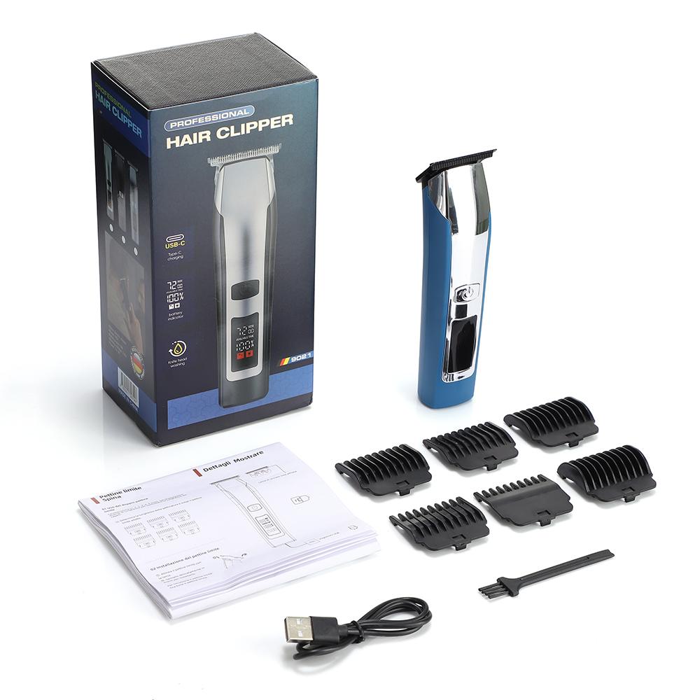 Cordless Hair Clipper Beard Trimmer for Men Professional Waterproof Hair Clipper Electric Razor Mens Grooming Kit for Mustache