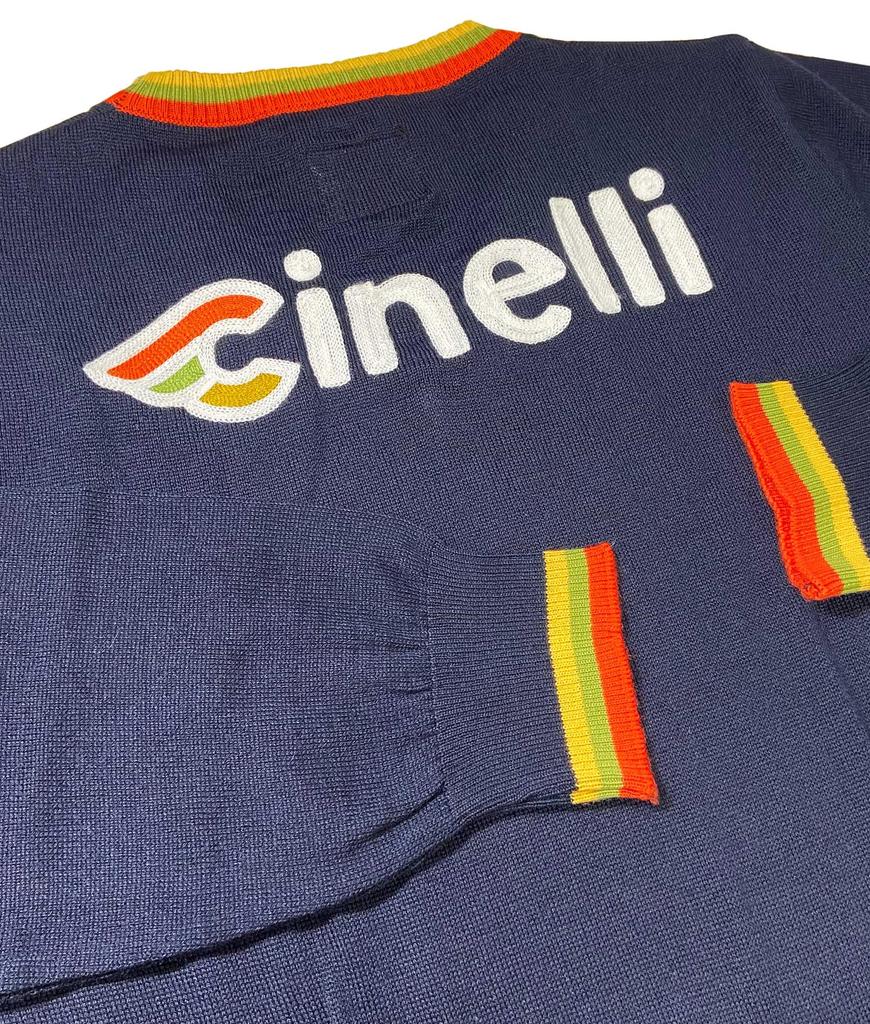 Cinelli x De Marchi Collaboration Wool Sweater Italo 79 L 497JTCIN20142 V-Neck