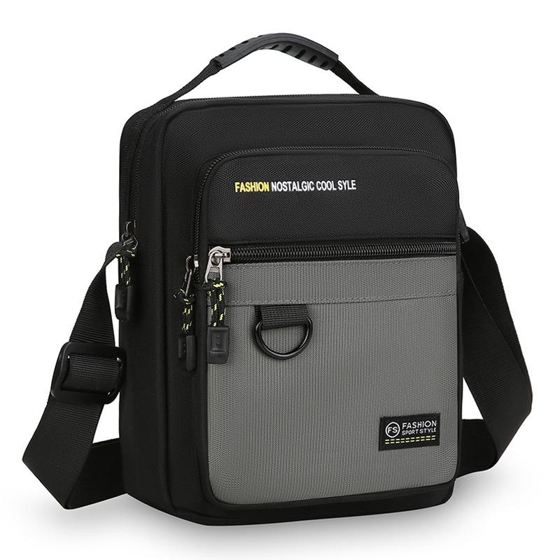 New Messenger Bag Men's Simple Oxford Cloth Men's Commuter Leisure Small Bag Large Waterproof and Wear Resistant Shoulder Bag