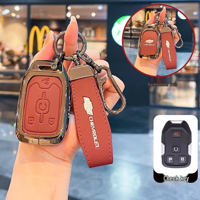 Chevrolet K5 Trax Cruze Sleuteletui - Star Milesuo Metalen Gesp Volledige Dekking Shell