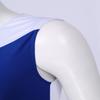 Womens Color Block Dance Dress Sleeveless Round Neck Design Asymmetrical Hem Performance Party Wear